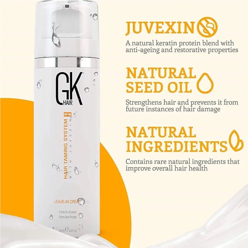 GK hair taming LEAVE-IN CONDITIONER HAIR CREAM 4.4fl oz New